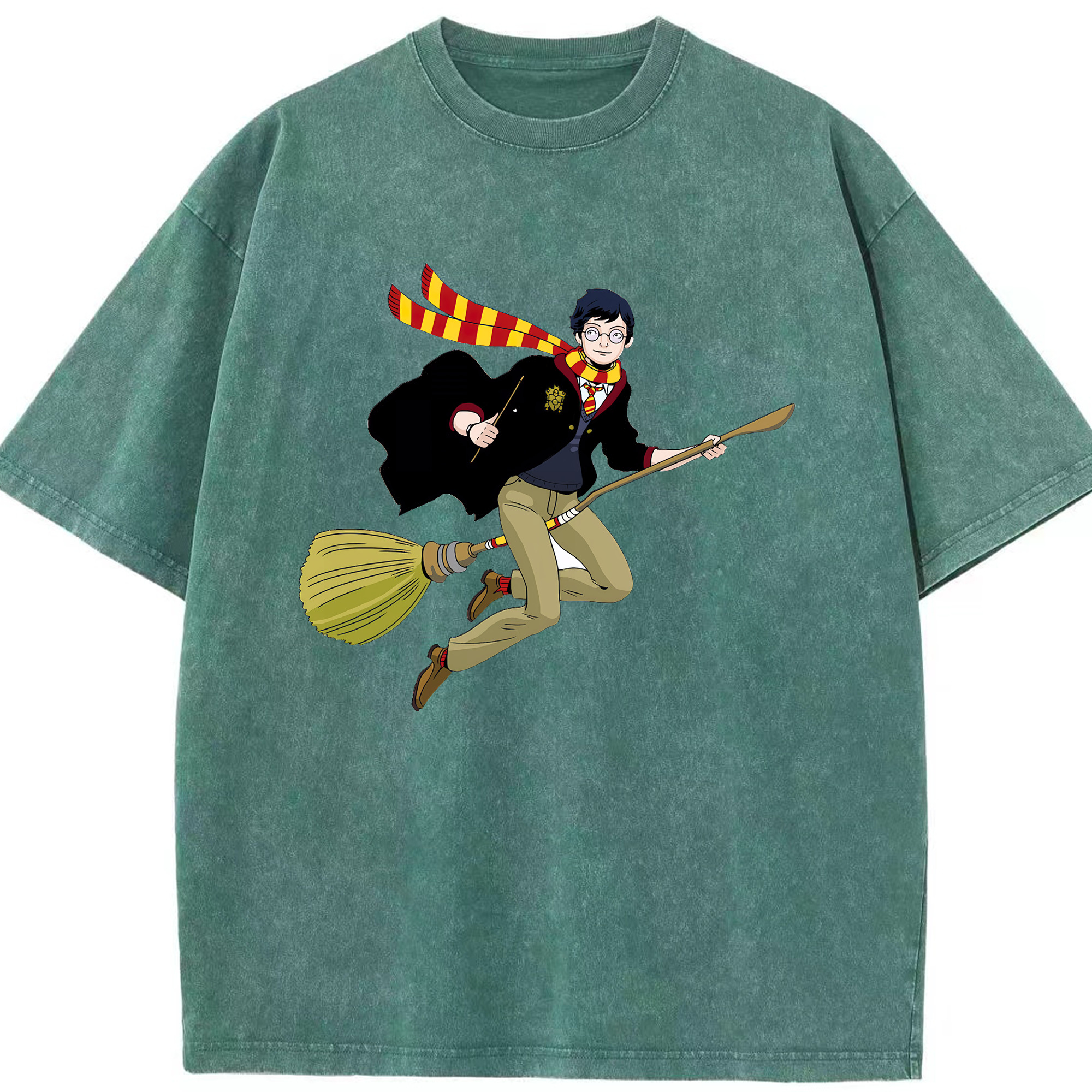 （画像用） Harry Potter ハリー・ポッターシリーズ 綿100% ヴィンテージ風 半袖Tシャツ（フロントプリント）